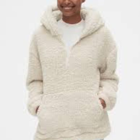 Cotton:On Crop Sherpa Pullover Sweatshirt In Cream | lupon.gov.ph